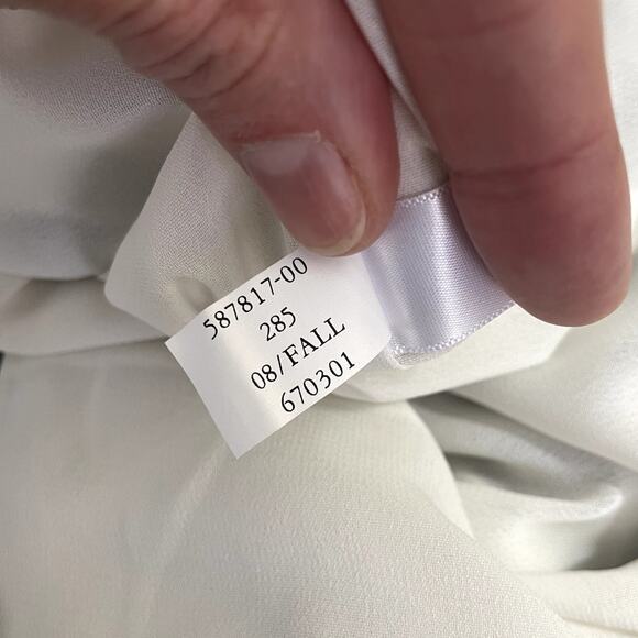 Vintage Banana Republic Silk Midi Dress Bow Geometric Print Y2K Size 6 NEW - Picture 15 of 16